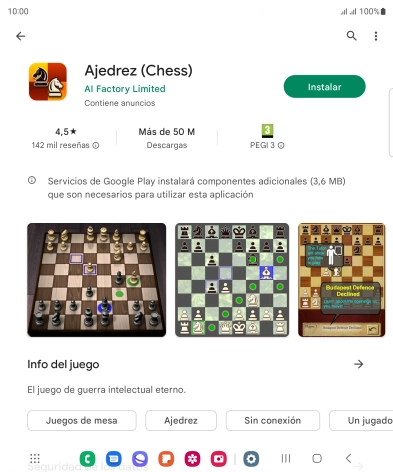 Pulsa Instalar y sigue las indicaciones de la pantalla para instalar la app.
