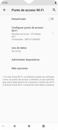 Pulsa Configurar punto de acceso Wi-Fi.