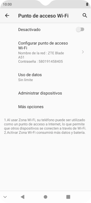 Pulsa Configurar punto de acceso Wi-Fi.