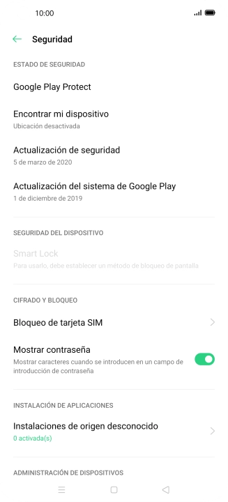 Pulsa Bloqueo de tarjeta SIM.