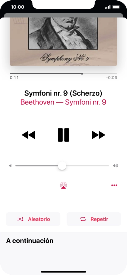 Pulsa Aleatorio para activar o desactivar la función.