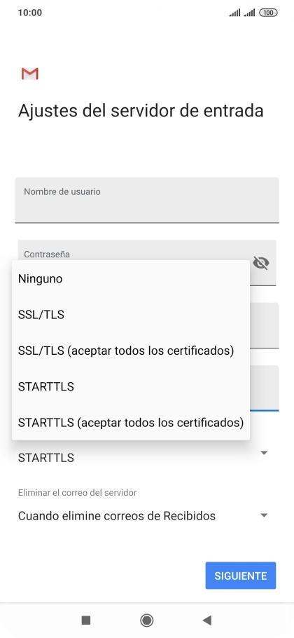 Pulsa Ninguno para desactivar la función.