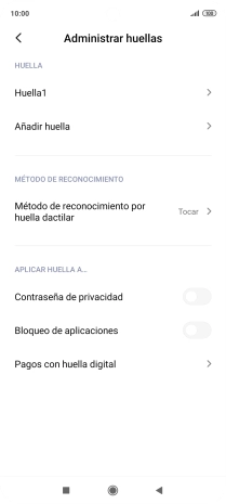 Pulsa  el indicador junto a los ajustes deseados para activarlos o desactivarlos.
