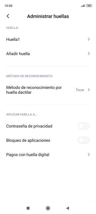 Pulsa  el indicador junto a los ajustes deseados para activarlos o desactivarlos.