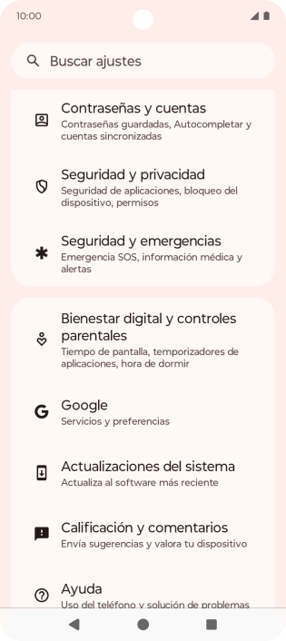 Pulsa Actualizaciones del sistema.