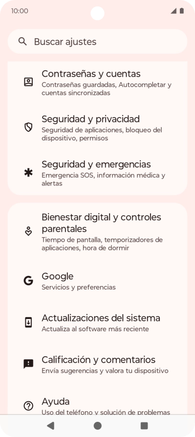 Pulsa Actualizaciones del sistema.