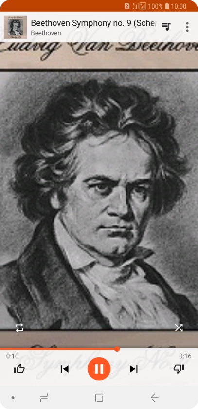 Pulsa la flecha hacia la derecha para ir al archivo de música siguiente.