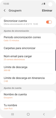 Pulsa el indicador junto a 