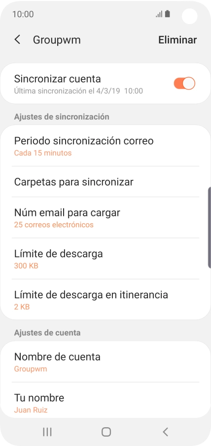 Pulsa el indicador junto a 