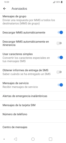 Pulsa Centro de mensajes.