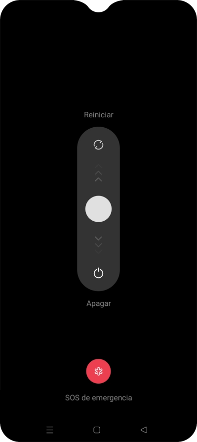 Pulsa el círculo y arrástralo hacia abajo.