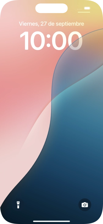 Desliza el dedo hacia arriba desde la parte inferior de la pantalla.