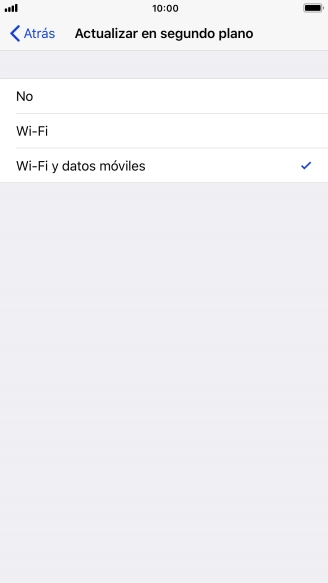 Para desactivar la actualización de apps en ejecución, pulsa No.