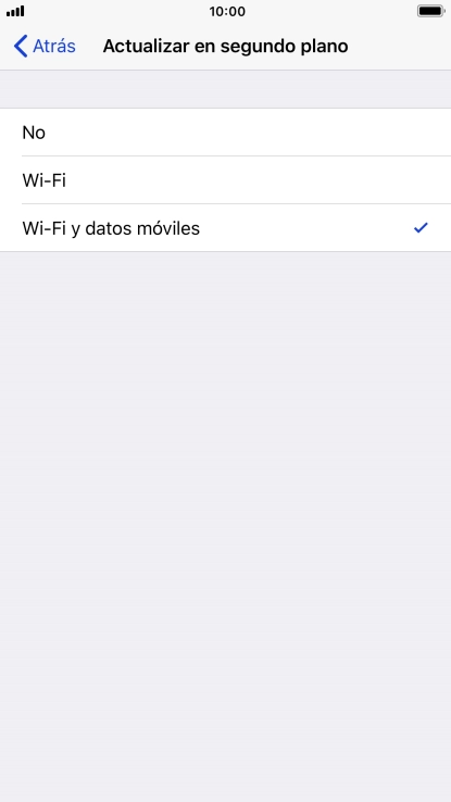 Para desactivar la actualización de apps en ejecución, pulsa No.
