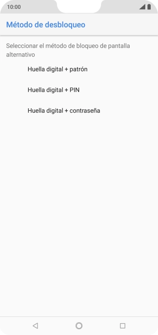 Pulsa el código de seguridad deseado y sigue las indicaciones de la pantalla para crear un código de seguridad del teléfono adicional.