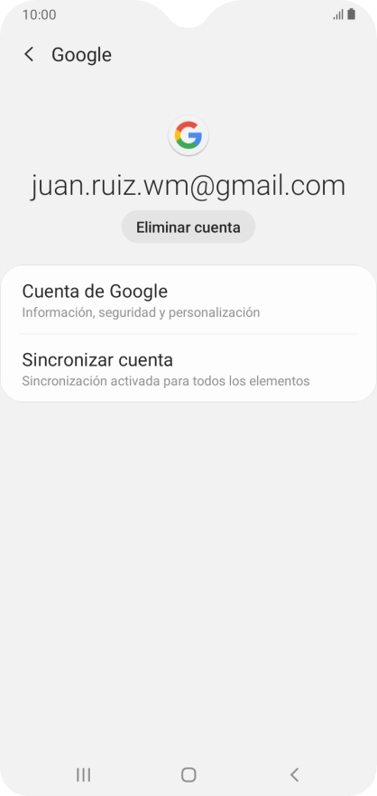 Pulsa Sincronizar cuenta.