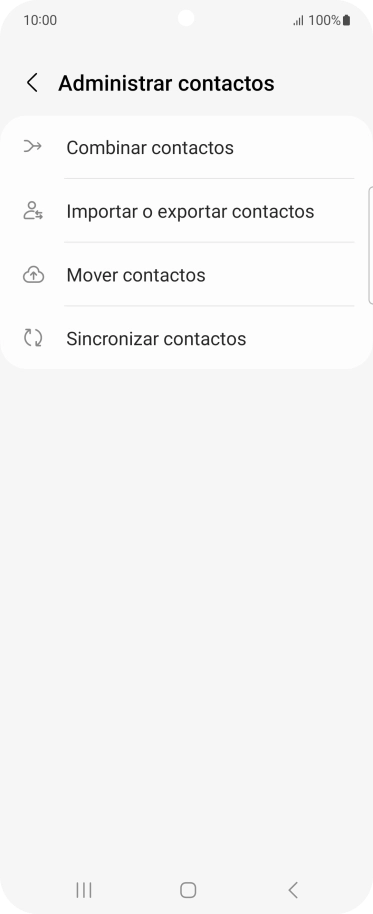 Pulsa Importar o exportar contactos.