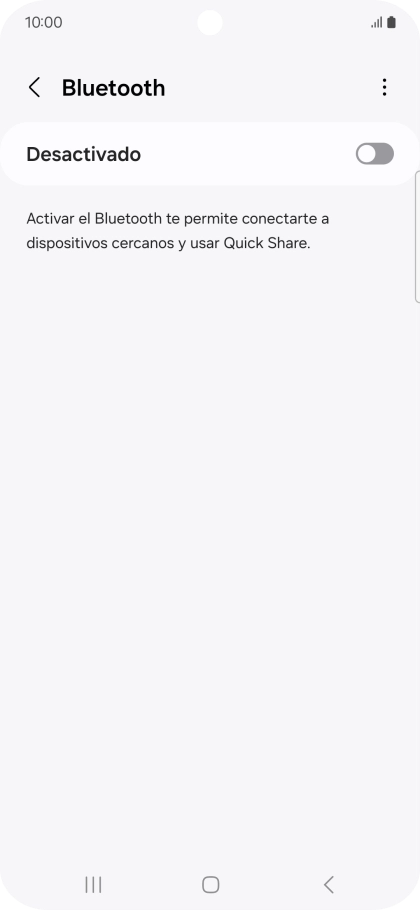 Pulsa el indicador para activar la función.