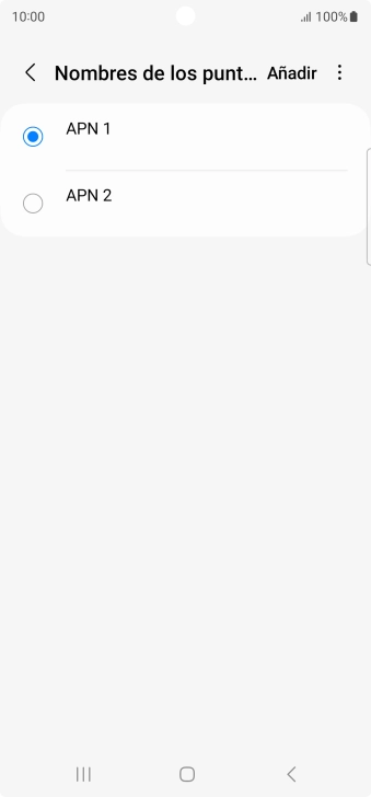Pulsa en el campo junto a la conexión de datos para activarla.