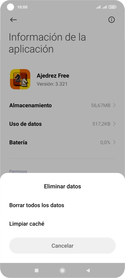 Pulsa Limpiar caché.