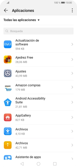 Pulsa la app deseada.