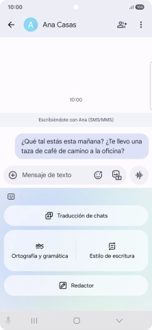 Pulsa Traducción de chats.