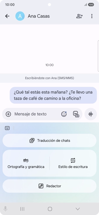 Pulsa Traducción de chats.