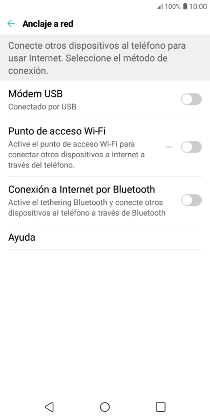 Pulsa Punto de acceso Wi-Fi.