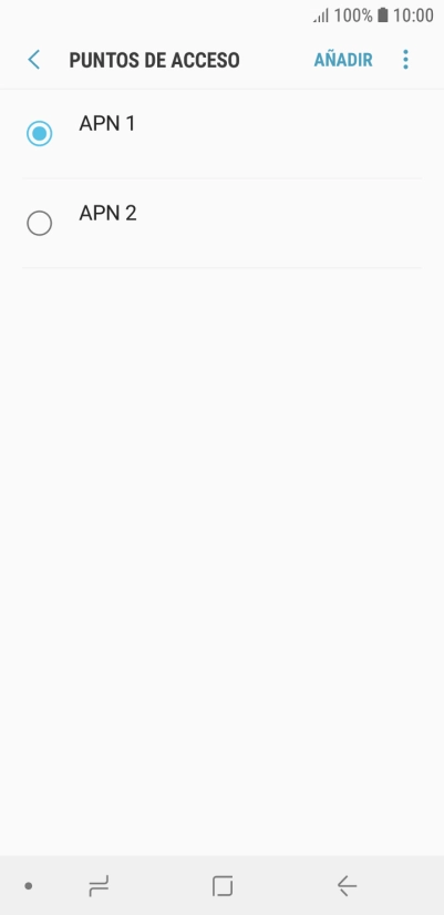 Pulsa en el campo junto a la conexión de datos para activarla.