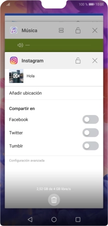 Para cerrar una sola aplicación en ejecución, desliza el dedo hacia la derecha sobre la aplicación deseada.