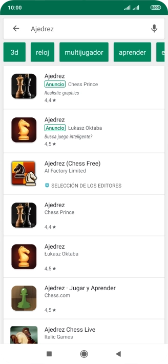 Pulsa la app deseada.