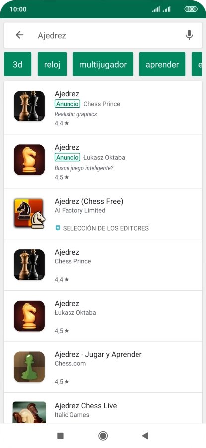 Pulsa la app deseada.
