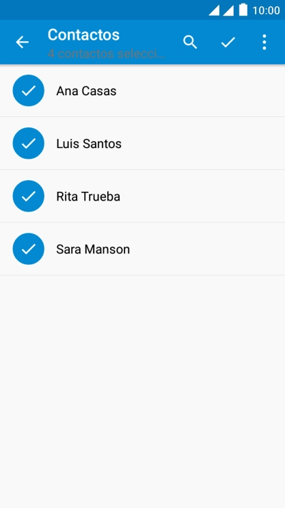Pulsa el icono de aceptar.