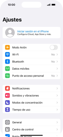 Pulsa Iniciar sesión en el iPhone.