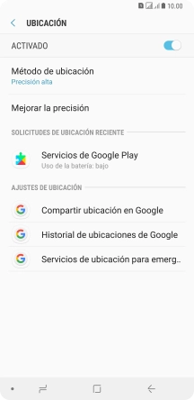 Pulsa Método de ubicación.