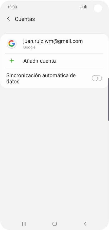 Pulsa la cuenta deseada.