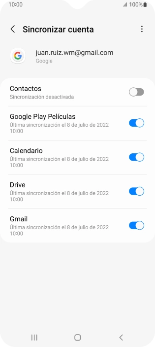 Pulsa el indicador junto a 