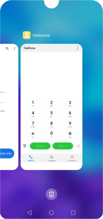 Para cerrar una sola aplicación en ejecución, desliza el dedo hacia arriba sobre la aplicación deseada.