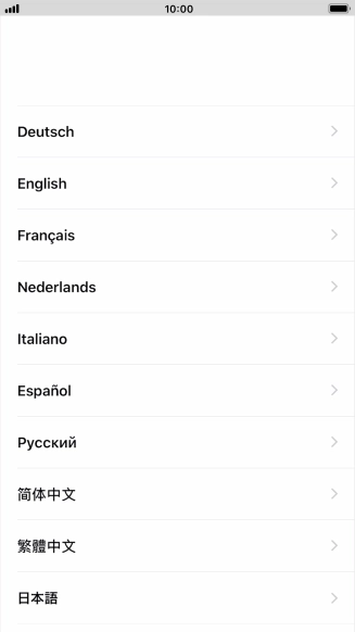 Pulsa el idioma deseado.