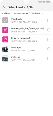 Pulsa el archivo deseado.