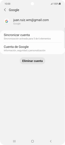 Pulsa Sincronizar cuenta.