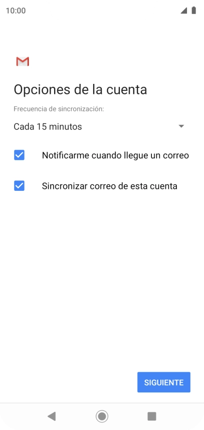 Si aparece en la pantalla esta imagen, tu cuenta de correo electrónico ha sido reconocida y configurada automáticamente. Sigue las indicaciones de la pantalla para introducir más información y terminar la configuración.