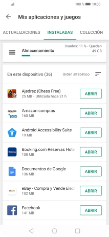 Pulsa la app deseada.