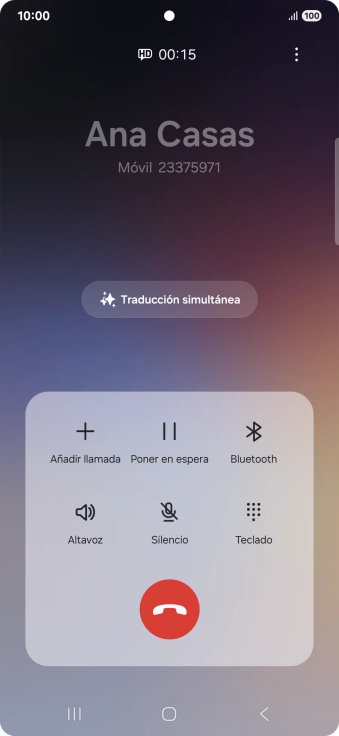 Pulsa Traducción simultánea.