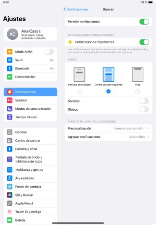 Pulsa el indicador junto a 
