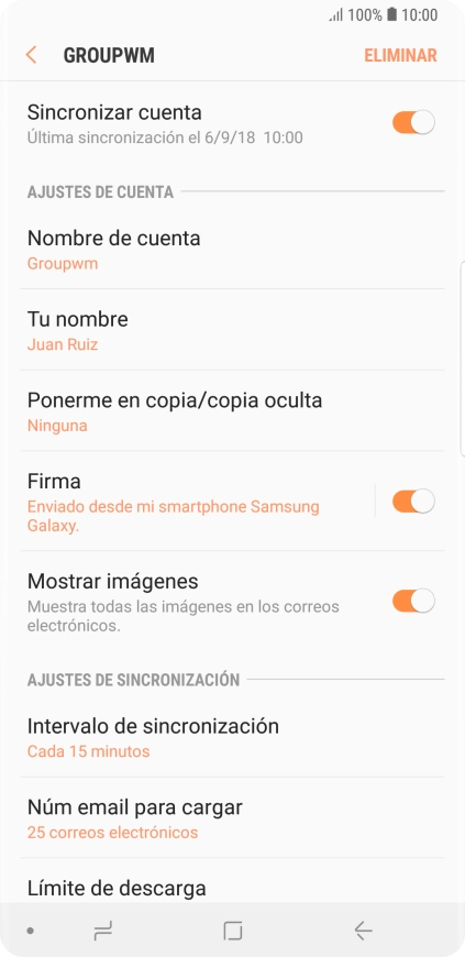 Pulsa Intervalo de sincronización.