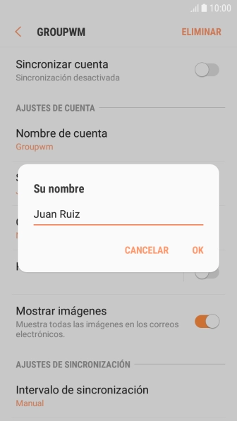 Introduce el nombre deseado y pulsa OK.