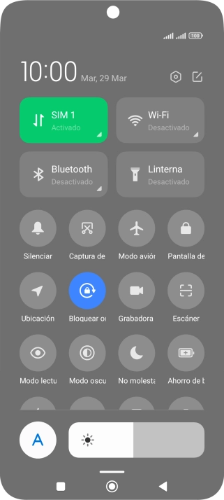 Pulsa Modo avión para activar o desactivar la función.