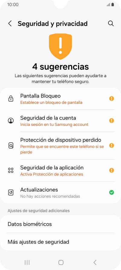 Pulsa Más ajustes de seguridad.