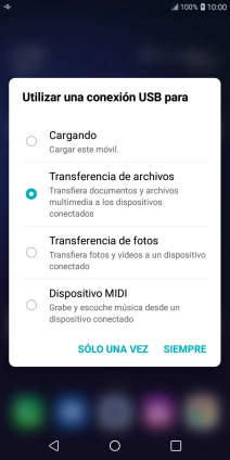 Pulsa Transferencia de archivos.